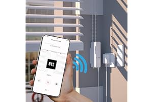 N\P WiFi Roller Shade Driver Electric Roller Blind Motor Compatible with Alexa Google Assistant Tuya APP, Voice Control + Remote Control for Smart Shutter Motor, White, S, 154012