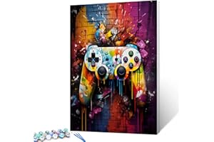 Walarky Paint by Numbers for Adults Beginners Graffiti Art Picture Gift Oil Painting Kit on Canvas with Brushes Acrylic Pigment Digital Painting for Home Wall Decor 16x20 Inch (Frameless)