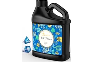 Bsrezn Resina UV 1KG Granello di Dura, Kit di Resina Epossidica Trasparente a Indurimento UV di Grandi Dimensioni, Colla Attivata Solare per la Creazione di Gioielli a Rapida Polimerizzazione 1000g