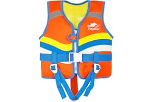 Gogokids Gilet da Nuoto per Bambini, Gilet da Bagno Galleggiante per Bambini per Imparare a Nuotare, Gilet da Allenamento per Bambini con Cintura di Sicurezza Regolabile per 2-6 Anni