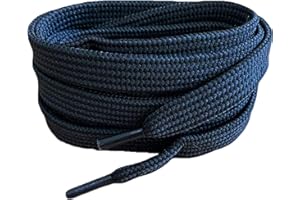 SLEEP FACTORY LTD Sleep Factory's Shoe Laces, 1 Pair 8mm Wide Flat Shoelaces for Sneakers, Kids and Adults, Premium Trainer Shoe String, Replacement Shoelaces