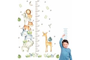LOEPENLE Adesivo da parete per bambini – Adesivo da parete per cameretta dei bambini – Diagramma altezza bambini – Adesivo da parete per la crescita dei bambini – Regali per ragazzi e ragazze – Scala misura 50