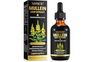 FEELIVILLE Königskerzentropfen für die Lunge, Königskerzenblattextrakt für die Lunge, Königskerzentropfen mit Chlorophyll Flüssigkeit, Königskerzenblatt-Flüssigkeitstropfen, Atemunterstützung und