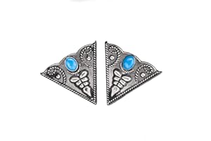 PIRATENLADEN Collar Tips Pfeilspitze, Triangel, Altsilber, Blauer Stein, Kragenecken