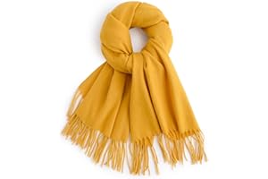 FULEI Cashmere Feel Scarfs for Women Long Fringe Scarf Ladies Wraps Shawls Scarves