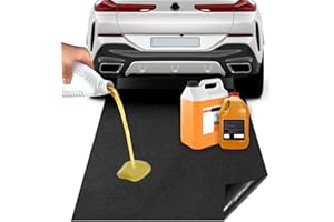 ‎SUNSIOU Sunsiou Garagenboden Ölauffangmatte mit PVC Film 92 x 160 cm Verdickung 2,7 MM, Garagenboden Matten Werkbank Unterlage, Ölmatte Motorrad, Werkstatt Ölmatte, rutschfest Garagen-Protektor