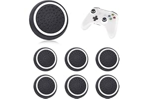 Peslogy 6pcs Silicone Analog Stick Thumb Grip Caps Cover Joystick Controller Performance Replacement Thumb Grips Compatible with PS3 / PS4 / PS5 / XBOXONE 360 Controller