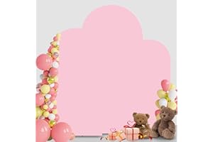 MEKOTRIN Wedding Arch Cover Set of 3 High Elasticity Thicken Arch Backdrop Cover for Wedding Baby Shower Birthday Party Round Top Chiara Arch Cover 4ft 5ft 6ft 7 Colors (Pink)