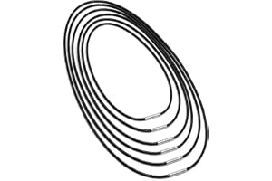 6 st läderhalsband med spänne, 40 cm 45 cm 50 cm 55 cm 60 cm 70 cm svart läderhalsband för män och kvinnor, för gör-det-själv