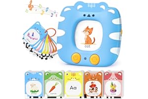 JoyCat Talking Flash Cards for Toddlers, 314 Words+6 Songs, Montessori Toys, Autism Sensory Speech Therapy Toys, Educational Learning Toys, Gift for 2+ Year Old Kids Boys Girls Blue