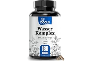 ‎LOODUS Wasser Komplex - 180 Brennnessel Extrakt Kapseln mit Petersilie Wacholderbeeren Löwenzahn Magnesium sowie Kupfer für das normale Bindegewebe - ohne chemische Entwässerungstabletten stark von loodus®