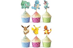 JIAHUADE Tortendekoration Cake Topper Set,24 Stück Tortendeko,Happy Birthday Tortenaufsatz,Muffin Deko,Cupcake Topper Deko,Kindergeburtstag Party Geburtstag Deko Tortendeko Geburtstag Mädchen Junge