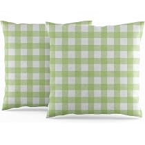 Federe Cuscini Natalizi 2 Pezzi - Peluche Verde Con Motivo Albero Di Natale, 45x45 Cm, Cerniera Nascosta, Per Divano