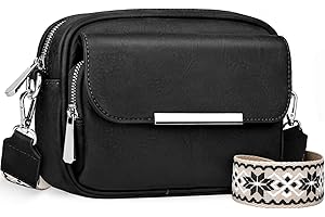 VOBUKE Bolso Bandolera Mujer Mediano Cuero PU Bolsos Mujer Bandolera para Movil Bolso de Hombro Pequeña para Damas Mujeres Bolso Cruzado con 3 Compartimentos Grandes y 12 Ranuras para Tarjetas