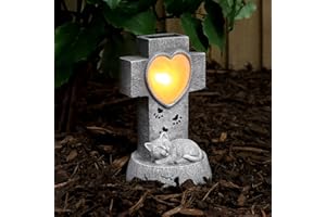 ‎FESTIVE LIGHTS Festive Lights Geschmackvolles solarbetriebenes Katzen-Denkmal, gediegen und liebevoll gestalteter Gedenkstein für Ihre Katze