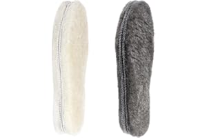 riemot 2 Paar Echte Lammfell Einlegesohlen für Damen Herren Winter Warme Schaffell Einlegesohlen Weiche Kuschelige Flauschige Lammfell Schuheinlagen für Schneestiefel,Hausschuhe Gr.36-46 EU