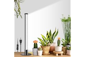 wolezek - Luces de cultivo para plantas de interior de espectro completo, 20 W, 96 LED, 6000 K, luces de planta de pie de 16.5 pulgadas de altura para cultivo en interiores, 3 modos de montaje con