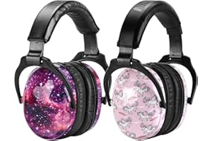 ZOHAN 030 Casque Anti Bruit Enfant Lot de 2, Protection Auditive confortable, Casque Kids Anti Bruit Facilement Réglable Pliable(Galaxie et Licorne)