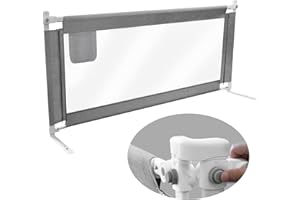 Eyeleaf Rausfallschutz für Kinder - Bettgitter grau 2M Neues Muster Rausfallschutz Bett Gitter Rausfallschutz Schutzgitter für Kinderbetten bettgitter rausfallschutz-Deutscher Aufbauanleitung