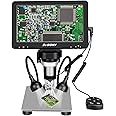 SVBONY SV604 Digital Microscope with Screen 1080p, 1200X Microscope for Soldering Electronics with Wired Remote, 7 inch Digital Microscope for Coins, Compatible with Windows and Mac OS