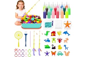 HERMORRYSS Magic Water Elf Kit Gel, 62 PCS Magic Water Elf DIY Giocattolo per Bambini con 18 Bottiglie Magical Gels, 3D Giocattolo Acquatico Fatto a Mano con 16 Formine, Regalo per Bambini 3+ Anni