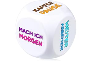 MACH MAL PAUSE® Anti Stress Würfel - der Bunte Stresswürfel mit 6 lustigen Aktionen zum Stressabbau ist das Geschenk für Kollegen Studenten Freunde - Büro Spielzeug für Mitarbeiter ohne Nerven