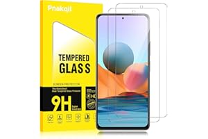 Pnakqil Zestaw 2 szkła hartowanego do Xiaomi Redmi Note 10 Pro/Note 10 Pro Max 4G, ochrona ekranu HD, przezroczysta folia o twardości 9H, do Redmi Note 10 Pro 4G 6,67", bez pęcherzyków i zarysowań