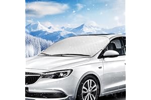 ZTBFHLZQ Protege Pare Brise Givre,Protection Pare Brise Hiver,Protège Pare Brise Hiver,Anti Gel Voiture Pare Brise,Bache Pare Brise Anti Givre Neige Anti Glace Repliable Universelle pour SUV (D)