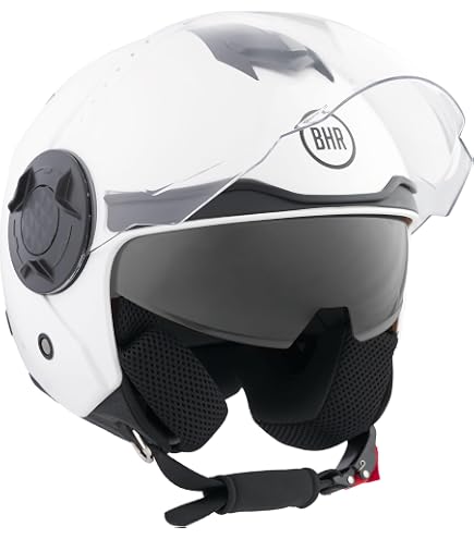 LS2 Casque Moto Jet Airflow II Cover - Gloss White Pink - Taille M - Ventilation Optimale Et Confort Absolu