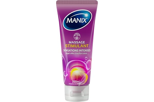 MANIX Gel de massage stimulant (200 mL) a effet chauffant pour stimuler l'excitation et le plaisir | Compatible avec les préservatifs