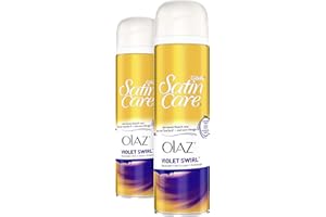 ‎GILLETTE VENUS Gillette Venus Satin Care Violet Swirl mit einem Hauch von Olaz Rasiergel, 2er Pack (2 x 200 ml)