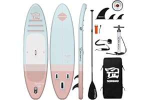 TIGERXBANG Aufblasbares Stand Up Paddle Board Mit Paddleboard Zubehör, Minimalistisches Paddleboard für Erwachsene und Jugendliche Aller Könnensstufen