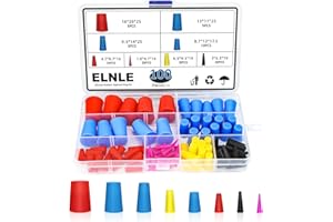 ELNLE Zatyczki gumowe, stożkowe, silikonowe, zatyczki do butelek (1,6-20 mm, 8 rozmiarów, 100 sztuk)