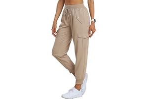 JINSHI Pantaloni Cargo Donna Leggeri Jogging Pantaloni Traspiranti Sport Casual Escursionismo Campeggio Trekking Esterno Pantaloni con Muti-Tasche