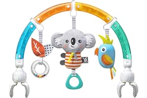 BENBAT Wózek dziecięcy, łuk, zabawka, tęcza, olśniewający przyjaciele, zabawa, aktywność sensoryczna, regulowany do odbijaczy i fotelika samochodowego, koala