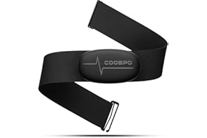 ‎COOSPO COOSPO H6M Herzfrequenzmesser Pulsgurt Brustgurt Bluetooth ANT+ Konnektivität, Herzfrequenz Sensor EKG-Messung IP67 Wasserdichter, Kompatibel mit Wahoo, Elite HRV, Rouvy, Adidas Run, Kinomap, Pulsoid