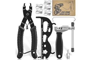 CEVILLAE Kettennieter Fahrrad, Fahrradkette Werkzeug Set mit Kettennieter, Kettenschloss Zange und 5 Paar Fahrradketten Nieten Fahrradkette Reparatur Set für 6-12 Fach Fahrradkette Werkzeug