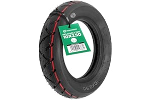 MOOVMOOV Opony do hulajnogi elektrycznej, 10 x 2,50 cm, kompatybilne z skuterami elektrycznymi, takimi jak Dualtron, Inokim, Kaabo i Zero, możliwość łączenia z dętką, bardzo duża przyczepność, opony