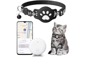 MR20GA Tracker GPS Tracker per gatti e piccoli animali domestici con supporto, senza abbonamento, compatibile con Google Find My App, IP68, impermeabile, anti-perdita per animali domestici e bagagli, bianco