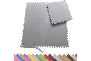 ‎SPORTTREND 24 Sporttrend 24® 6 Protective Mats + 12 Edge Pieces Set, Choice of Colours, 60 x 60 x 1 cm, 2.16 m², Floor Protection Mat, Sports Mat, Gym Mat, Puzzle Mat, Fitness Mat, Underlay Mat, Floor Mat, Training