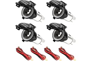 4 PCS Allume Cigare Socket, 12 V/24 V Imperméable Adaptateur Universel pour Allume-cigare, Chargeur de Voiture Allume Cigare Prise con 1m Rallonge Allume Cigare, pour Moto, Bateau, Voiture, Camion