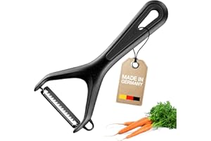 Westmark Cortador en juliana, Pelador de verdura, Gentle, Cuchilla de acero inoxidable dentada gruesa, Negro, 280522E1