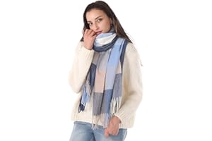 DiaryLook Karierter Warmer Deckenschal für den Winter, Lange Damen-Schals, kariert, weich, Wolle, Tartan-Schal für Frauen