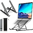 APMIEK Supporto PC Portatile 8 Livelli Regolabile, Laptop Stand Pieghevole Plastica+Alluminio Rialzo PC Portatile Stabile Ven