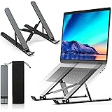 APMIEK Supporto PC Portatile 8 Livelli Regolabile, Laptop Stand Pieghevole Plastica+Alluminio Rialzo PC Portatile Stabile Ven