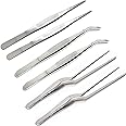 6 Pinzette Da Cucina In Acciaio Inox Con Punte Seghettate Di Precisione - Foto 5