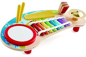 Hape E0612 Mighty Mini Band - All in One Wooden Musical Instrumental Play Board