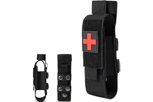 YNR Soporte táctico Molle para torniquete, bolsa para torniquete, nailon, resistente al agua, para deportes al aire libre, camping, senderismo, escalada, primeros auxilios, emergencia, EDC, equipo de