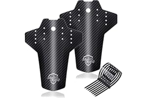 Bymivofun 2 Piezas Guardabarros Bicicleta Juego, Universales Delanteros y Traseros de Bicicleta de Montaña, con 8 Bridas, Patrón de Fibra de Carbono, Accesorios para Bicicletas de Carretera