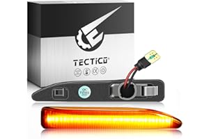 TECTICO LED Dynamic Side Indicator Amber Yellow Super Bright Canbus Sequential Repeater Lights Compatible with BMW 7 Series E65 E66 E67 E68, 2 Lamps